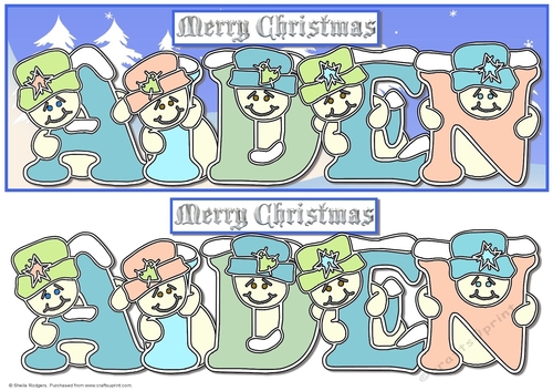 Pastel Snowmen - AIDEN