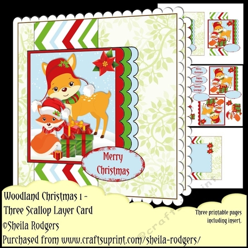 Three Scallop Layers - Woodland Christmas 1