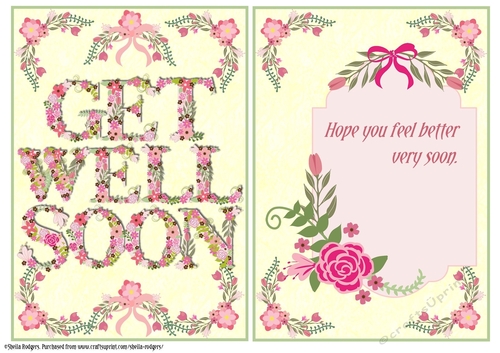 Floral Alphabet - Get Well Soon