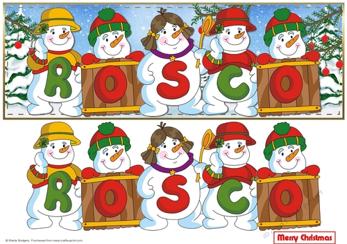 Snowmen Names Large DL - ROSCO
