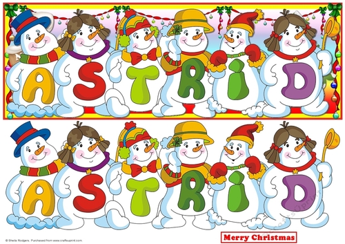 SNOWMEN NAMES LARGE DL - ASTRID