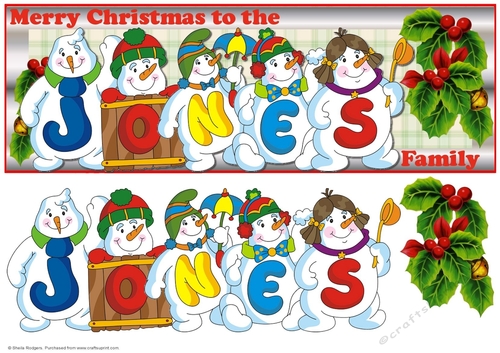 SNOWMEN SURNAMES - JONES