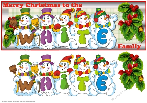 SNOWMEN SURNAMES - WHITE