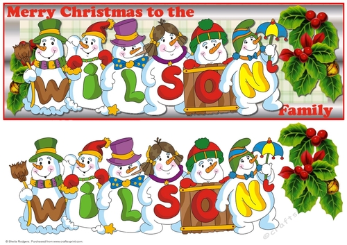 SNOWMEN SURNAMES - WILSON
