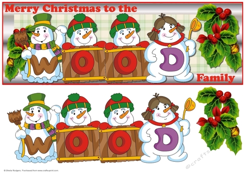 SNOWMEN SURNAMES - WOOD