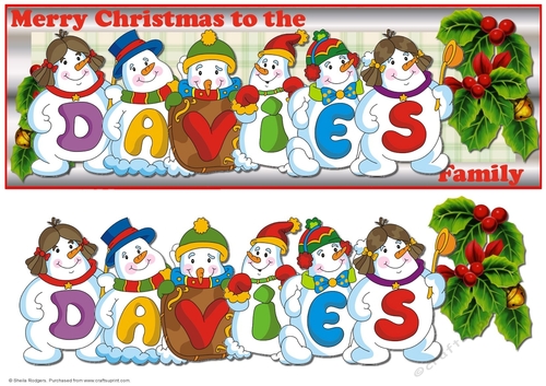 SNOWMEN SURNAMES - DAVIES