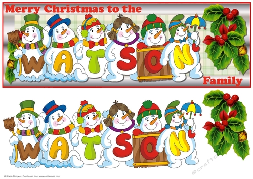 SNOWMEN SURNAMES - WATSON