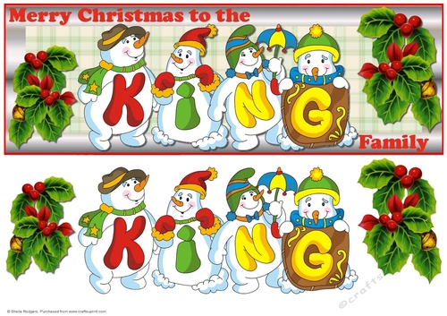 SNOWMEN SURNAMES - KING