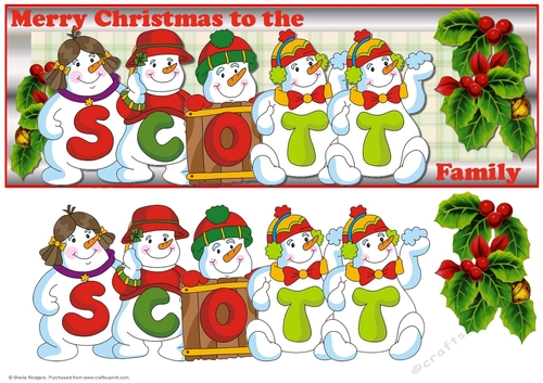 SNOWMEN SURNAMES - SCOTT