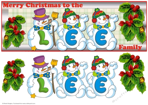 SNOWMEN SURNAMES - LEE