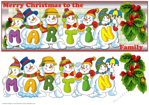 SNOWMEN SURNAMES - MARTIN