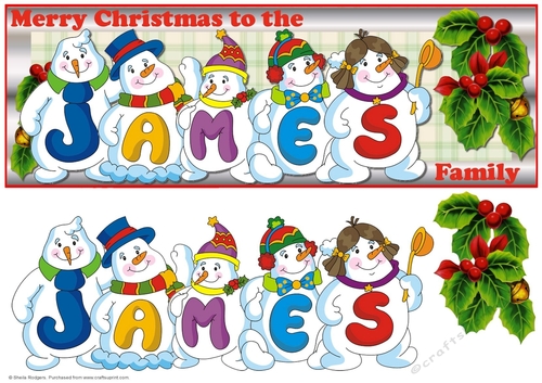SNOWMEN SURNAMES - JAMES