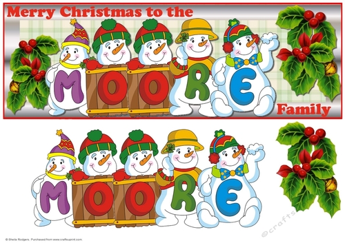 SNOWMEN SURNAMES - MOORE
