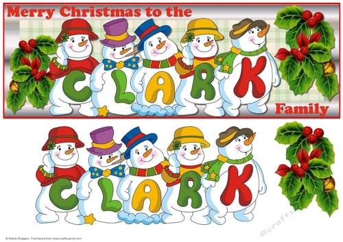 SNOWMEN SURNAMES - CLARK