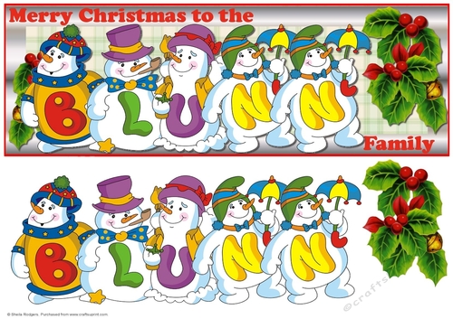 SNOWMEN SURNAME - BLUNN