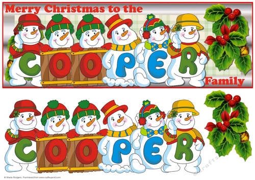 SNOWMEN SURNAME - COOPER