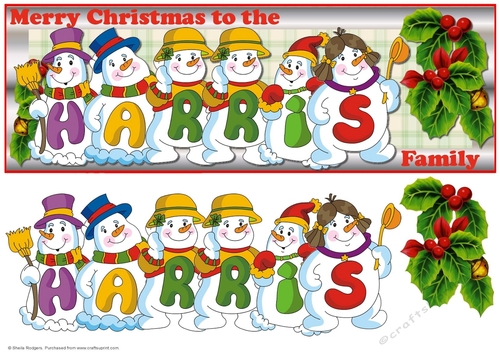 SNOWMEN SURNAME - HARRIS