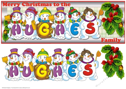 SNOWMEN SURNAME - HUGHES