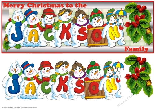 SNOWMEN SURNAME - JACKSON