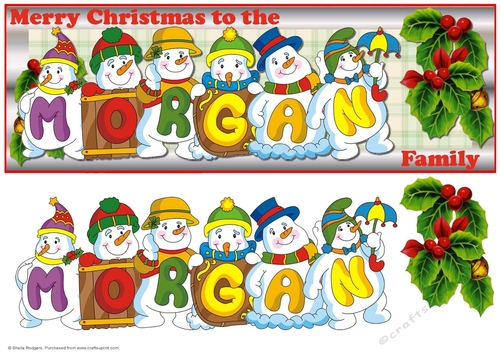 SNOWMEN SURNAME - MORGAN