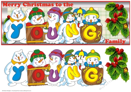 SNOWMEN SURNAME - YOUNG