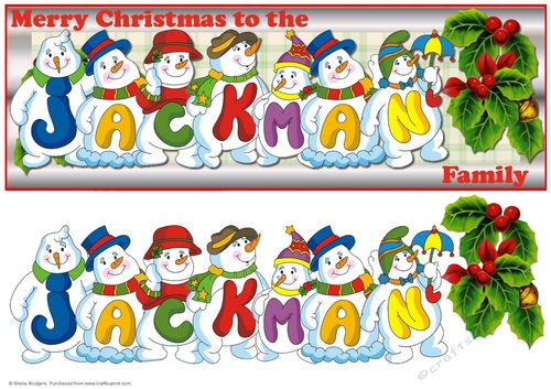 SNOWMEN SURNAME - JACKMAN