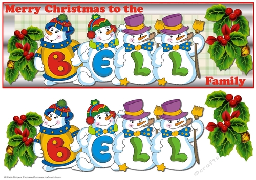 SNOWMEN SURNAME - BELL