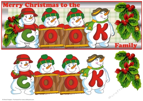 SNOWMEN SURNAME - COOK
