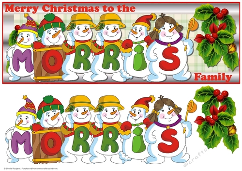 SNOWMEN SURNAME - MORRIS