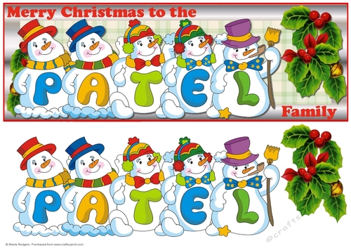 SNOWMEN SURNAME - PATEL