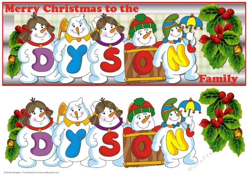 SNOWMEN SURNAME - DYSON