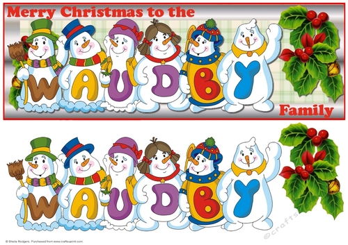SNOWMEN SURNAME - WAUDBY