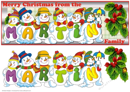 SNOWMEN SURNAME FROM - MARTIN