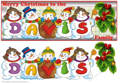 SNOWMEN SURNAME - DAVIS