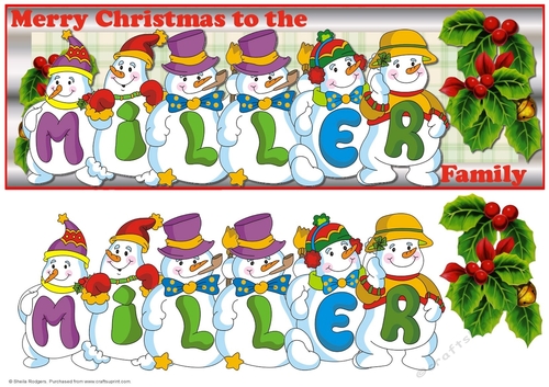 SNOWMEN SURNAME - MILLER
