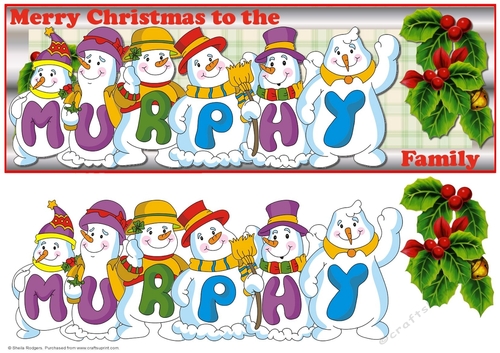 SNOWMEN SURNAME - MURPHY