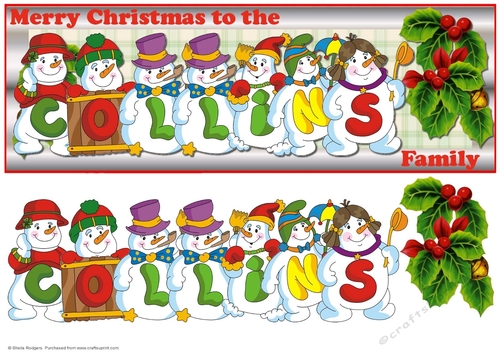 SNOWMEN SURNAME - COLLINS