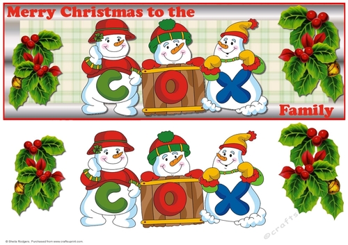SNOWMEN SURNAME - COX