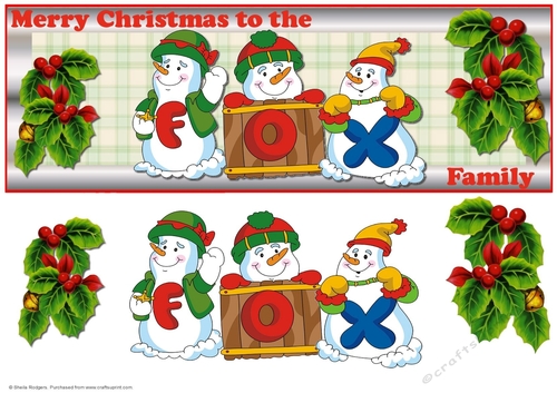 SNOWMEN SURNAME - FOX