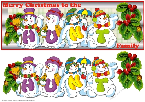SNOWMEN SURNAME - HUNT