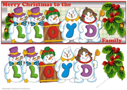 SNOWMEN SURNAME - LLOYD