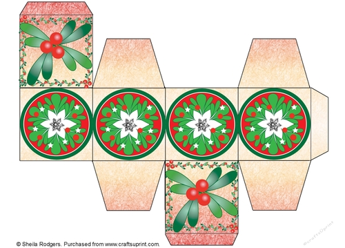 All In One Gift Box - Christmas Berries and Diamonds