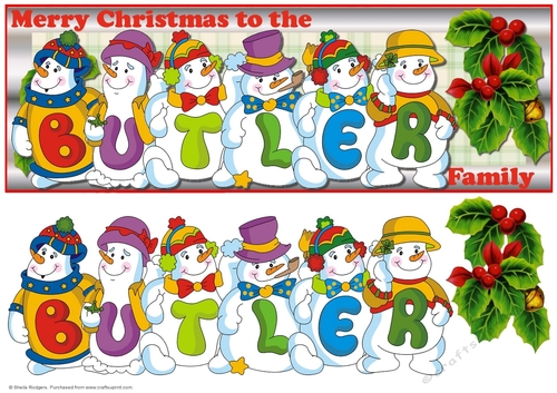 SNOWMEN SURNAME - BUTLER