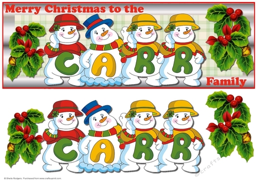 SNOWMEN SURNAME - CARR