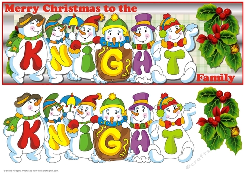 SNOWMEN SURNAME - KNIGHT