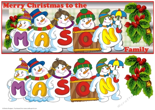 SNOWMEN SURNAME - MASON