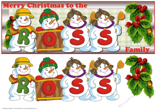SNOWMEN SURNAME - ROSS
