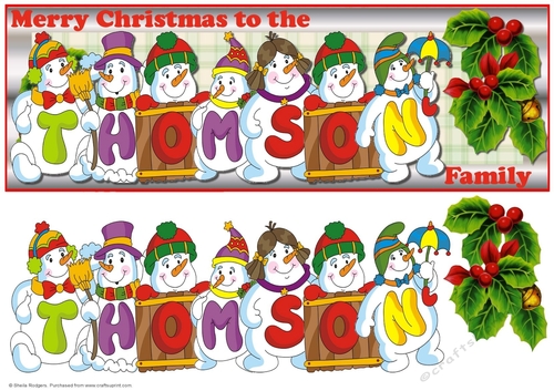 SNOWMEN SURNAME - THOMSON