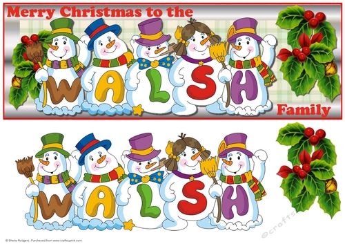 SNOWMEN SURNAME - WALSH