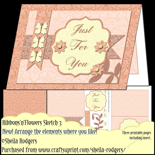 RibbonsnFlowers Sketch 3